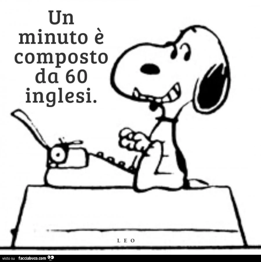 Un minuto è composto da 60 inglesi