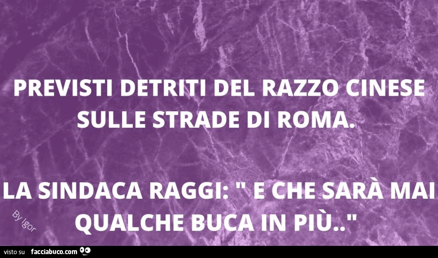 Razzo cinese su roma