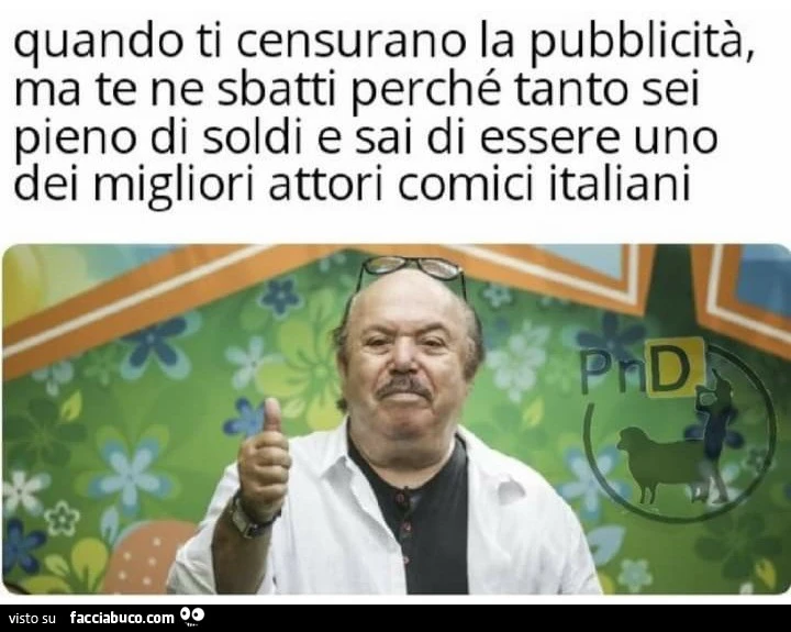 Quando ti censurano la pubblicità ma te ne sbatti