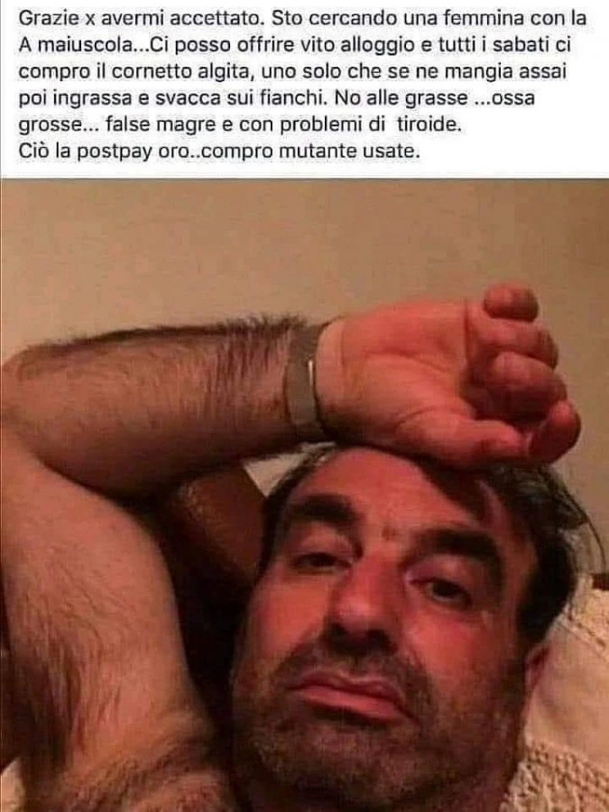 Grazie per avermi accettato