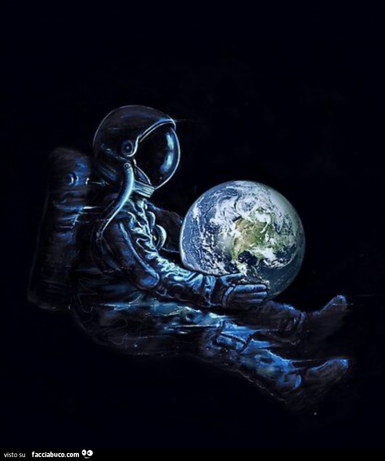 Astronauta tiene la terra