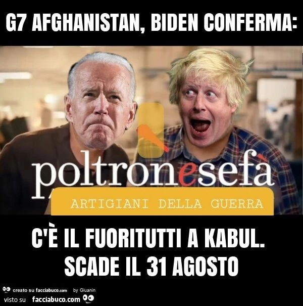 G7 afghanistan, biden conferma: c'è il fuoritutti a kabul. Scade il 31 agosto
