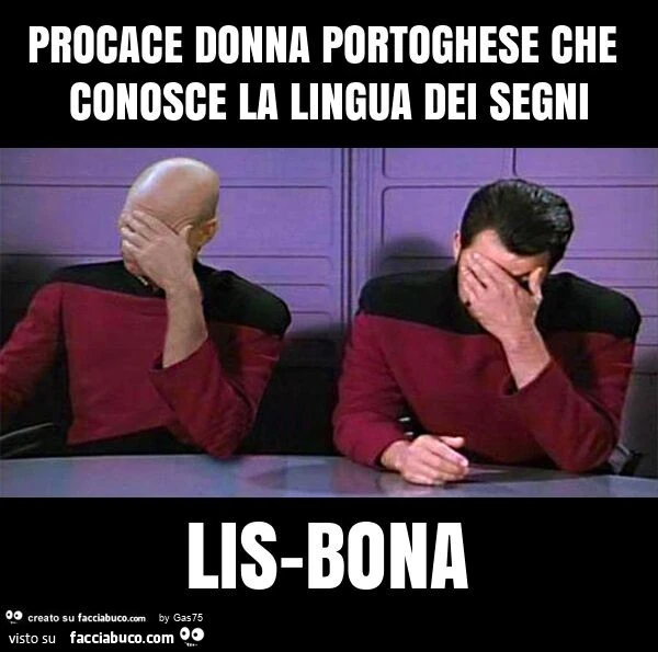 Procace donna portoghese che conosce la lingua dei segni lis-bona