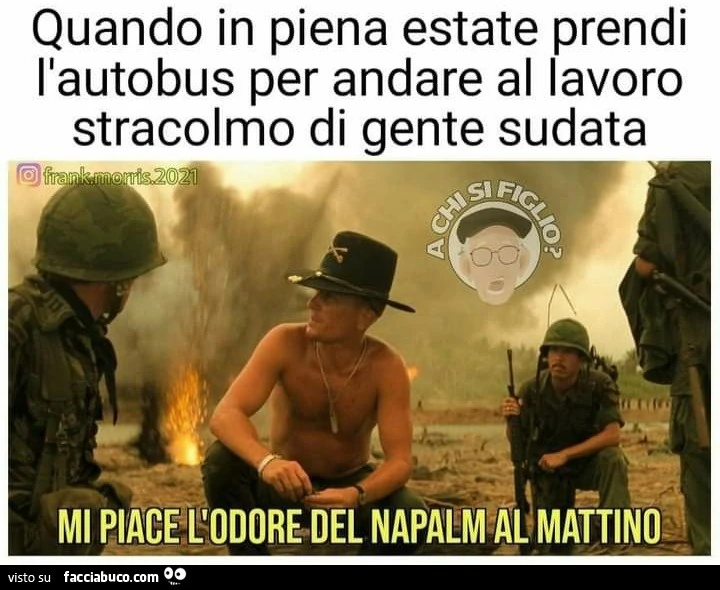 Quando in piena estate prendi l'autobus per andare al lavoro