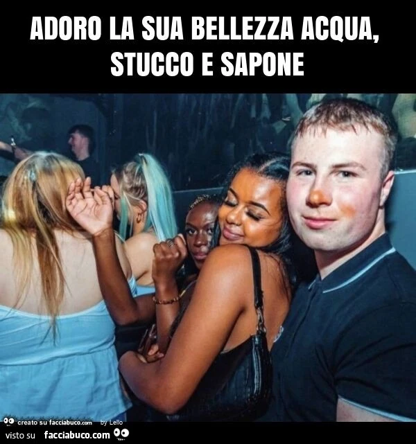 Adoro la sua bellezza acqua, stucco e sapone