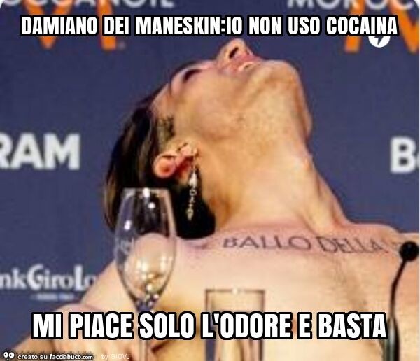 Damiano dei maneskin: io non uso cocaina mi piace solo l'odore e basta