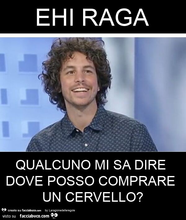 Ehi raga qualcuno mi sa dire dove posso comprare un cervello?