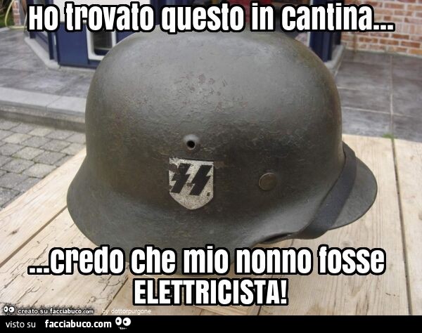 Ho trovato questo in cantina… credo che mio nonno fosse elettricista