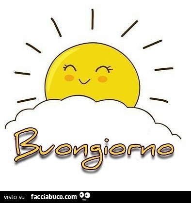 Sole che sorride. Buongiorno
