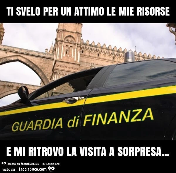 Ti svelo per un attimo le mie risorse e mi ritrovo la visita a sorpresa
