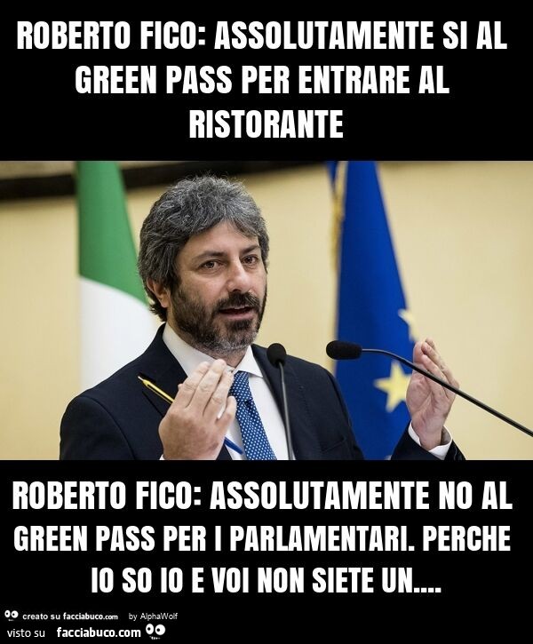 Roberto fico: assolutamente si al green pass per entrare al ristorante roberto fico: assolutamente no al green pass per i parlamentari. Perche io so io e voi non siete un