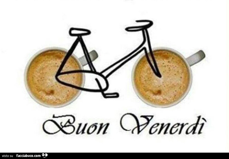 Bicicletta caffè. Buon Venerdì