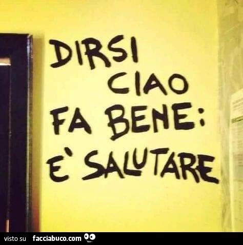 Dirsi ciao fa bene: è salutare