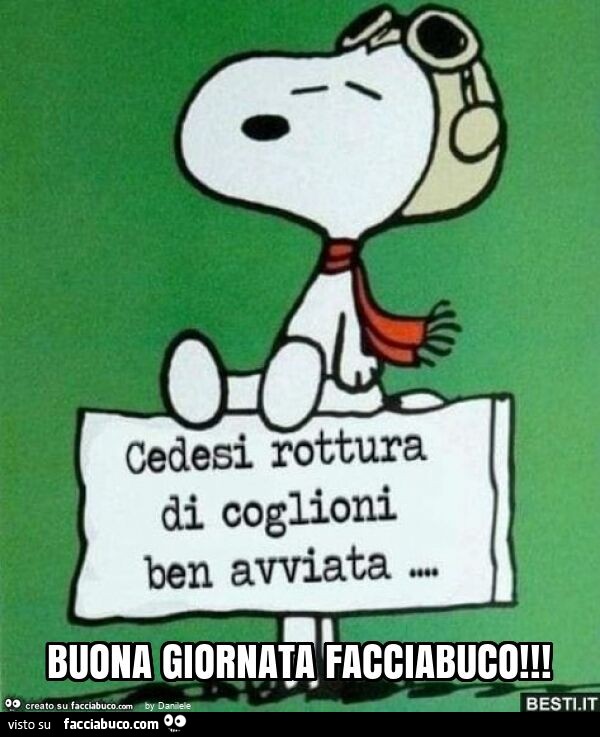 Buona giornata facciabuco