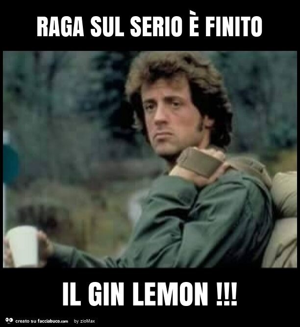 Raga sul serio è finito il gin lemon