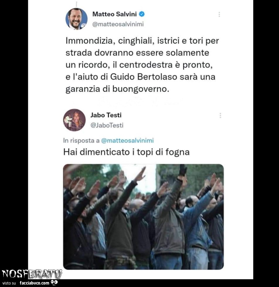 Salvini e i topi fascisti