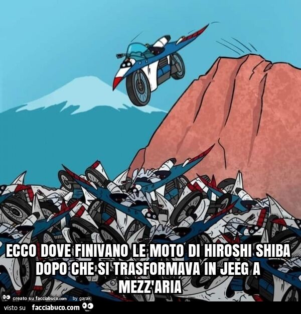 Ecco dove finivano le moto di hiroshi shiba dopo che si trasformava in jeeg a mezz'aria