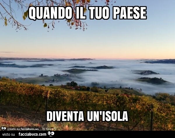 Quando il tuo paese diventa un'isola