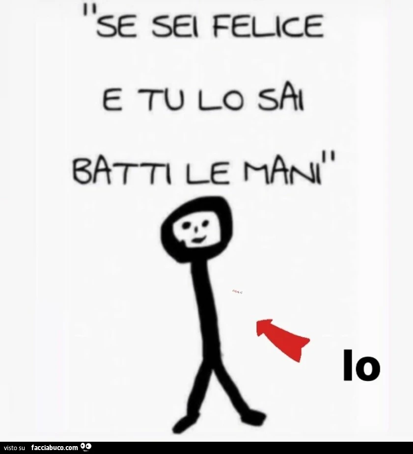 Se sei felice tu lo sai batti le mani! Io