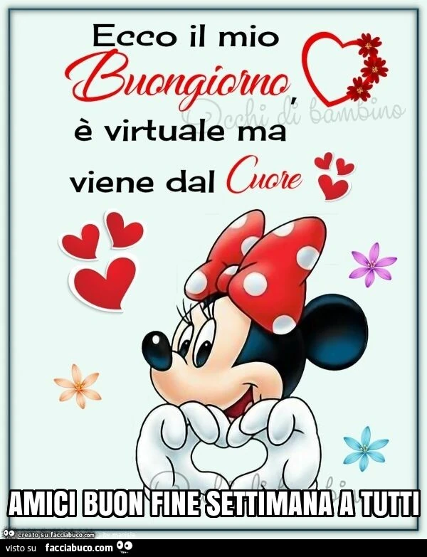 Amici buon fine settimana a tutti
