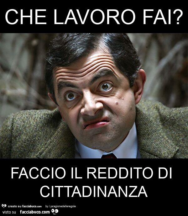 Che lavoro fai? Faccio il reddito di cittadinanza