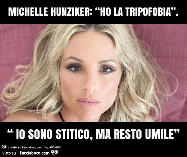 Michelle hunziker: “ho la tripofobia”. “ Io sono stitico, ma resto umile”