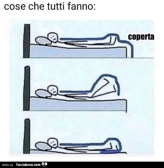 Cose che tutti fanno: coperta