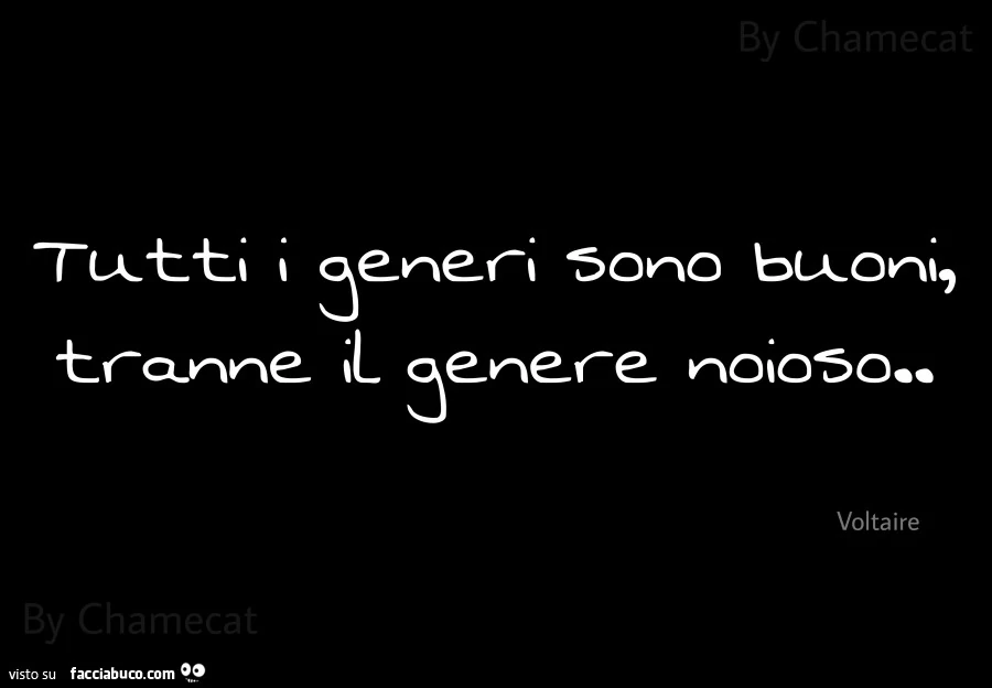 Tutti i generi sono buoni, tranne il genere noioso