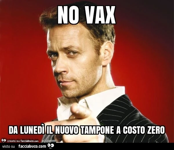 No vax da lunedì il nuovo tampone a costo zero