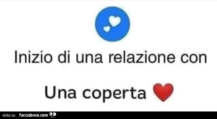 Inizio di una relazione con una coperta