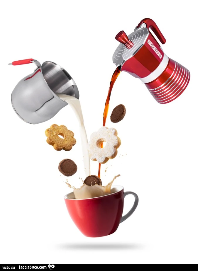 Caffè latte e biscotti