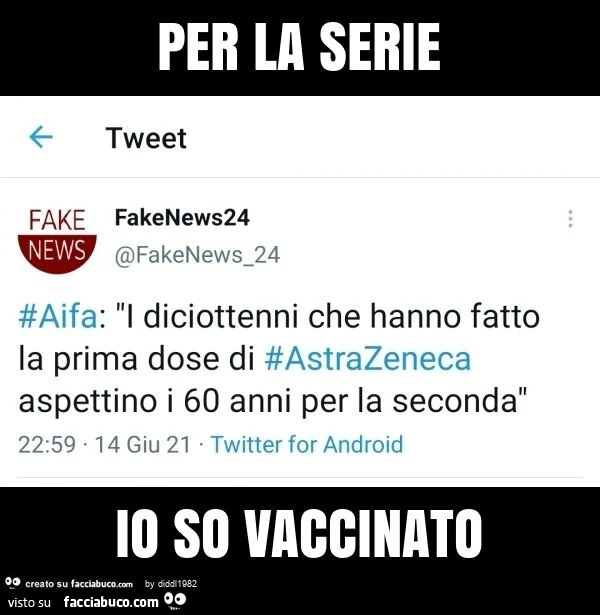 Per la serie io so vaccinato