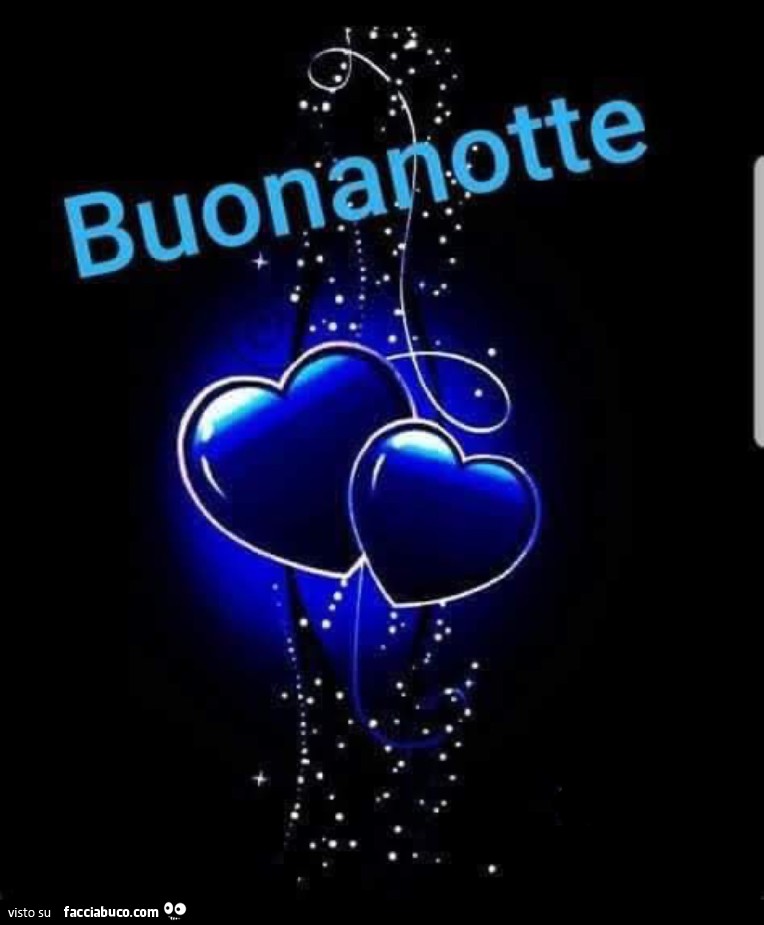 Buonanotte cuoricini blu