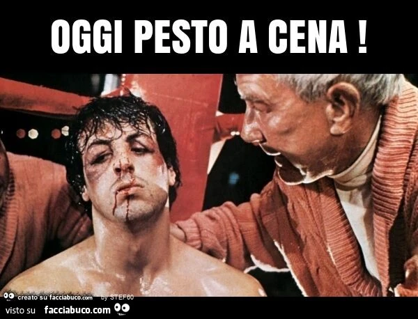 Oggi pesto a cena